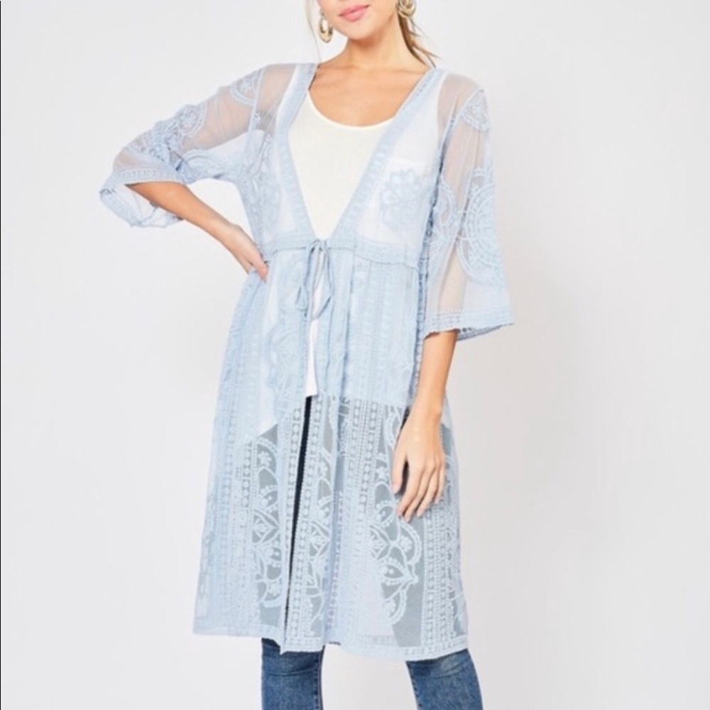 🦋BLUE LACE KIMONO/TUNIC TOP🦋